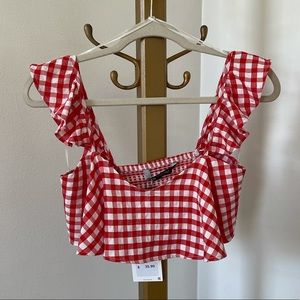 Zara gingham crop top